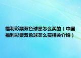 福利彩票双色球是怎么买的（中国福利彩票双色球怎么买相关介绍）