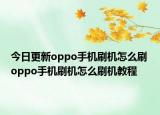 今日更新oppo手机刷机怎么刷 oppo手机刷机怎么刷机教程