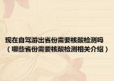 现在自驾游出省份需要核酸检测吗（哪些省份需要核酸检测相关介绍）