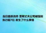 当日最新消息 董卿丈夫公司被强制执行超7亿 发生了什么事情
