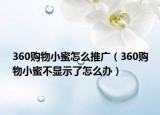 360购物小蜜怎么推广（360购物小蜜不显示了怎么办）