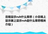 音箱显示ruh什么意思（小音箱上显示屏上显示ruh是什么意思相关介绍）