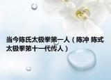当今陈氏太极拳第一人（陈冲 陈式太极拳第十一代传人）
