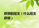 辟邪的经文（什么经文辟邪）