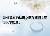 DNF现在的抉择之沼在哪啊（要怎么才能进）