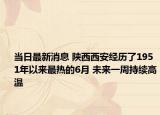 当日最新消息 陕西西安经历了1951年以来最热的6月 未来一周持续高温