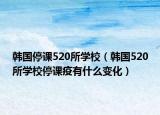 韩国停课520所学校（韩国520所学校停课疫有什么变化）