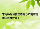 车间6s现场管理培训（6S现场管理内容是什么）