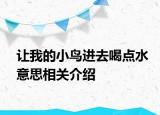 让我的小鸟进去喝点水意思相关介绍