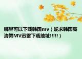 哪里可以下载韩国mv（跪求韩国高清舞MV迅雷下载地址!!!!!）