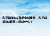 和平精英ss2赛季全部皮肤（和平精英ss2赛季主题叫什么）