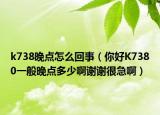 k738晚点怎么回事（你好K7380一般晚点多少啊谢谢很急啊）