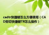 cadtr快捷键怎么方便使用（CAD剪切快捷键TR怎么操作）