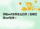 手机swf文件怎么打开（怎样打开swf文件）