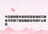 今日更新赌书消得泼茶香当时只道是寻常用了谁的典故这句诗什么意思