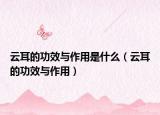 云耳的功效与作用是什么（云耳的功效与作用）