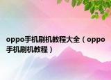 oppo手机刷机教程大全（oppo手机刷机教程）