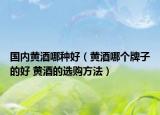 国内黄酒哪种好（黄酒哪个牌子的好 黄酒的选购方法）