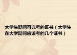 大学生期间可以考的证书（大学生在大学期间应该考的几个证书）