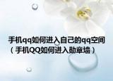 手机qq如何进入自己的qq空间（手机QQ如何进入勋章墙）