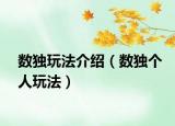 数独玩法介绍（数独个人玩法）
