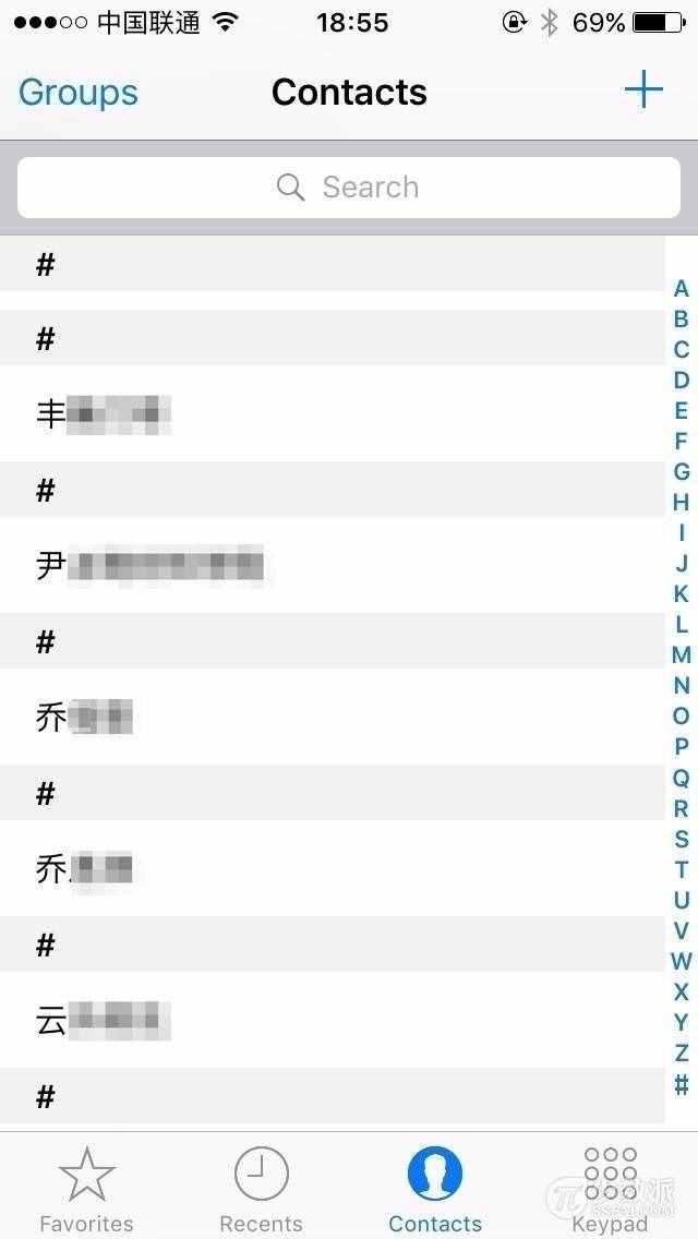 让你的中文联系人在 iOS 英文系统下也能有序排列：Phonetic Contacts