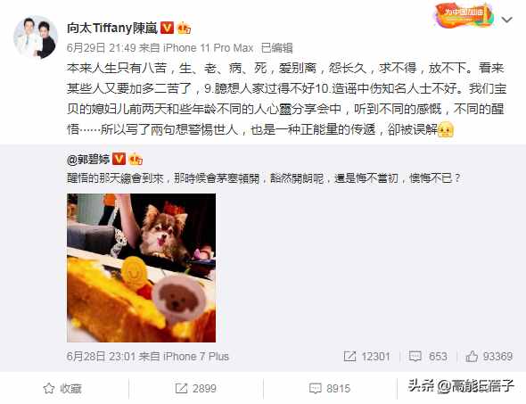 郭碧婷孕期深夜发文悔不当初，向太发声回应了