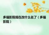 多瑙影院现在改什么名了（多瑙影院）
