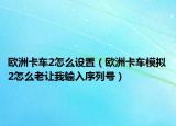 欧洲卡车2怎么设置（欧洲卡车模拟2怎么老让我输入序列号）