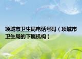 项城市卫生局电话号码（项城市卫生局的下属机构）