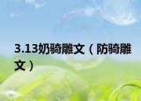 3.13奶骑雕文（防骑雕文）