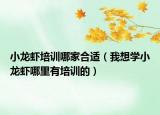 小龙虾培训哪家合适（我想学小龙虾哪里有培训的）