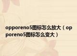 opporeno5图标怎么放大（opporeno5图标怎么变大）
