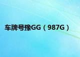 车牌号豫GG（987G）
