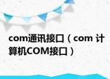 com通讯接口（com 计算机COM接口）