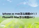 iphone xs max怎么唤醒siri（iPhoneXS Max怎么唤醒siri）
