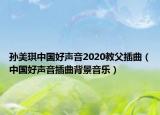 孙美琪中国好声音2020教父插曲（中国好声音插曲背景音乐）