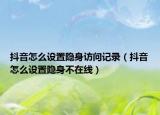 抖音怎么设置隐身访问记录（抖音怎么设置隐身不在线）