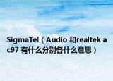 SigmaTel（Audio 和realtek ac97 有什么分别各什么意思）