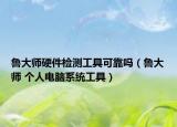 鲁大师硬件检测工具可靠吗（鲁大师 个人电脑系统工具）