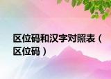 区位码和汉字对照表（区位码）