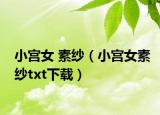 小宫女 素纱（小宫女素纱txt下载）