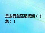 是去荷兰还是澳洲（（急））