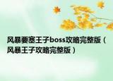 风暴要塞王子boss攻略完整版（风暴王子攻略完整版）