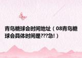 青岛糖球会时间地址（08青岛糖球会具体时间是???急!）