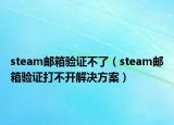 steam邮箱验证不了（steam邮箱验证打不开解决方案）