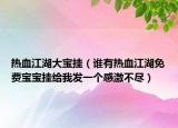 热血江湖大宝挂（谁有热血江湖免费宝宝挂给我发一个感激不尽）