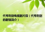 代号利剑电视剧片段（代号利剑的剧情简介）