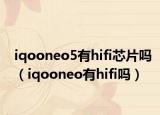 iqooneo5有hifi芯片吗（iqooneo有hifi吗）