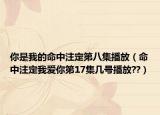 你是我的命中注定第八集播放（命中注定我爱你第17集几号播放??）